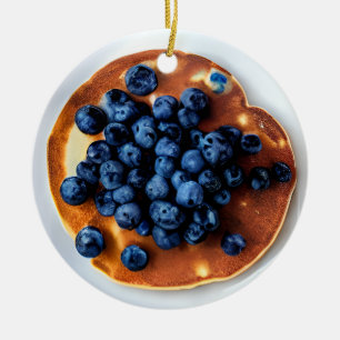 Décoration En Céramique Funny Blueberry Pancakes Pun Noël
