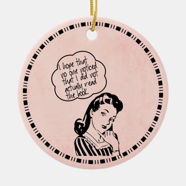 Décoration En Céramique Funny Book Club (Devant)