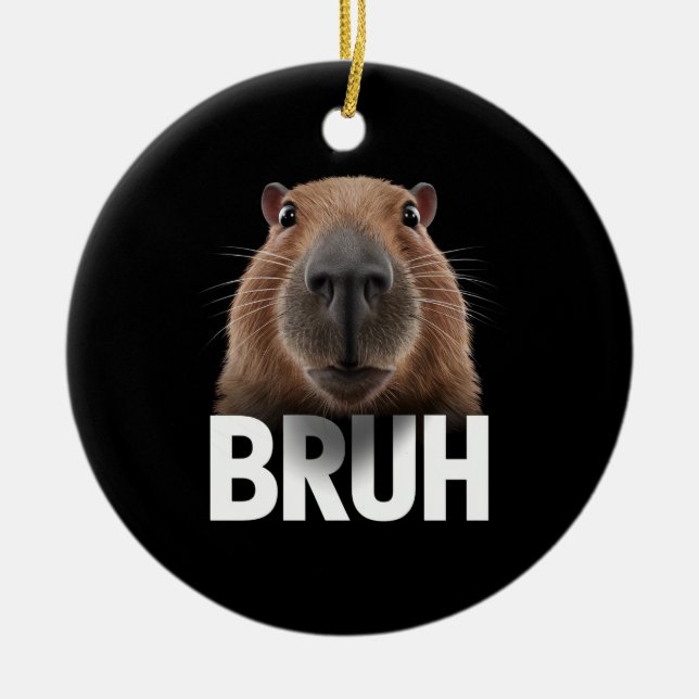 Décoration En Céramique Funny Capybara Bruh (Devant)