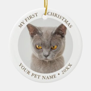 Décoration En Céramique Funny Chat photo de Noël