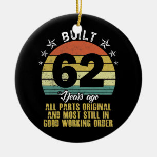 Décoration En Céramique Funny Construit il y a 62 ans Toutes les pièces Or