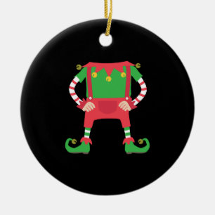 Décoration En Céramique Funny Elf costume Funny Santa Christmas