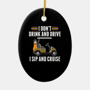 Décoration En Céramique Funny Ne Boire Pas Et Conduire Le Sip Et Le Golf D