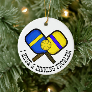 Décoration En Céramique Funny Pickleball Pun Noël