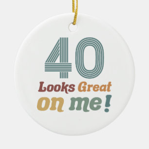 Décoration En Céramique Funny Vintage 40e anniversaire