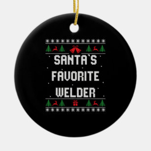 Décoration En Céramique funny welder Christmas sweater
