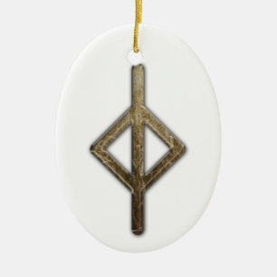 Décoration En Céramique Futhark Rune Jera