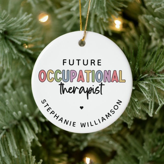 Décoration En Céramique Futur personnalisé OT ergothérapeute OT étudiant (Arbre)
