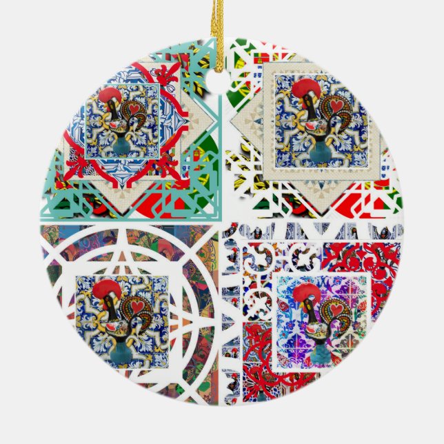 Décoration En Céramique Galo de Barcelos, Po (Dos)