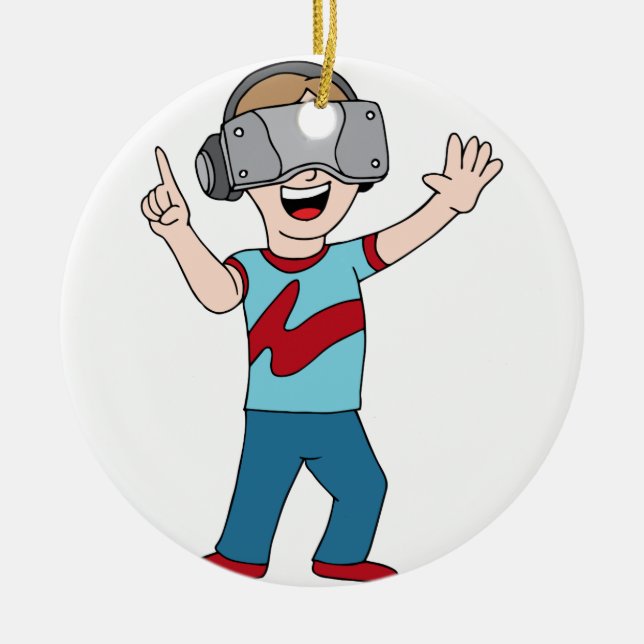 Décoration En Céramique Gamer de vidéo de réalité virtuelle (Devant)