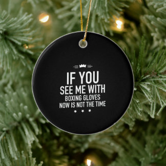 Décoration En Céramique Gants de boxe blanc