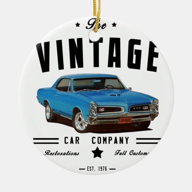 Décoration En Céramique Garage Vintage Pontiac GTO 1966 (Devant)