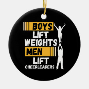 Décoration En Céramique Garçons Poids Lift Hommes Soulevez Cheerleaders Ch