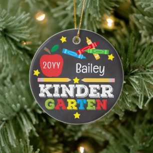 Décoration En Céramique Garde d'enfants Craie Colorée Souvenir Photo d'Enf