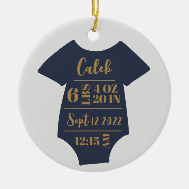 Décoration En Céramique Garde-photo personnalisée pour bébé Noël (Devant)