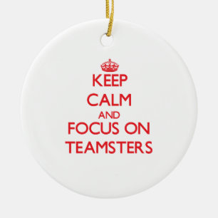 Décoration En Céramique Gardez le calme et le foyer sur des routiers