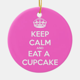 Décoration En Céramique Gardez votre calme et mangez un cupcake