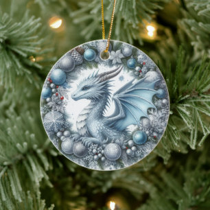 Décoration En Céramique Gardiens de Couronnes Mythiques de l'Hiver