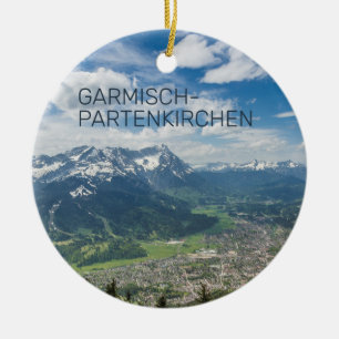 Décoration En Céramique Garmisch-Partenkirchen Bavaria Alps Panorama Gift