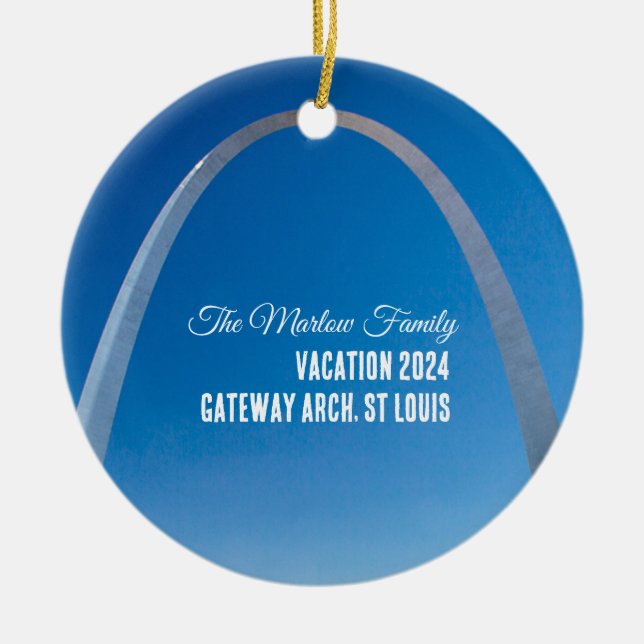 Décoration En Céramique Gateway Arch St. Louis Family Vacament (Devant)