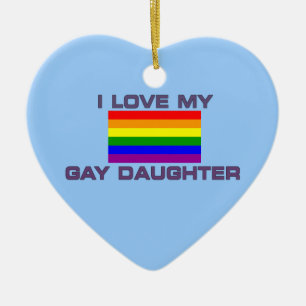 Décoration En Céramique Gay Lesbienne J'AIME MA FILLE GAY