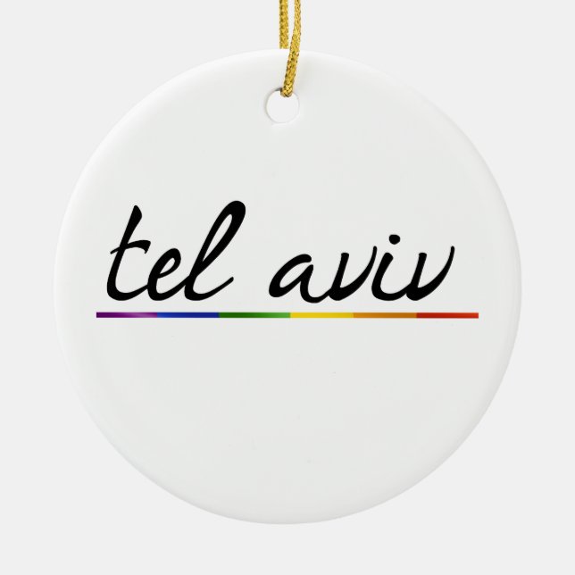 DÉCORATION EN CÉRAMIQUE GAY PRIDE DE TEL AVIV - .PNG (Devant)