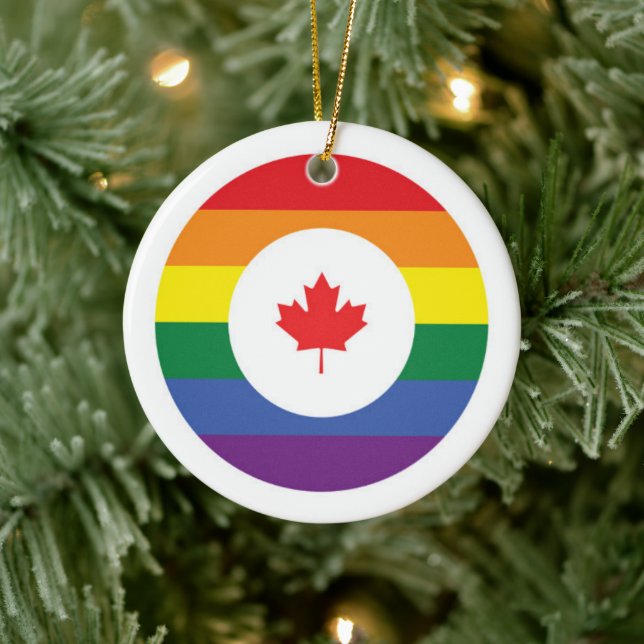 Décoration En Céramique Gay pride du Canada (Arbre)