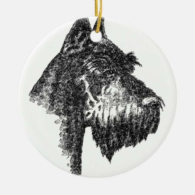 Décoration En Céramique Géant-Schnauzer (Devant)