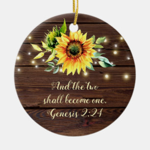 Décoration En Céramique Genèse 2:24 Les deux deviendront un seul Mariage