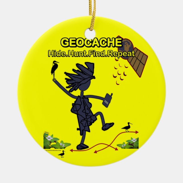 Décoration En Céramique Géocache Masquer la chasse Trouver III (Devant)