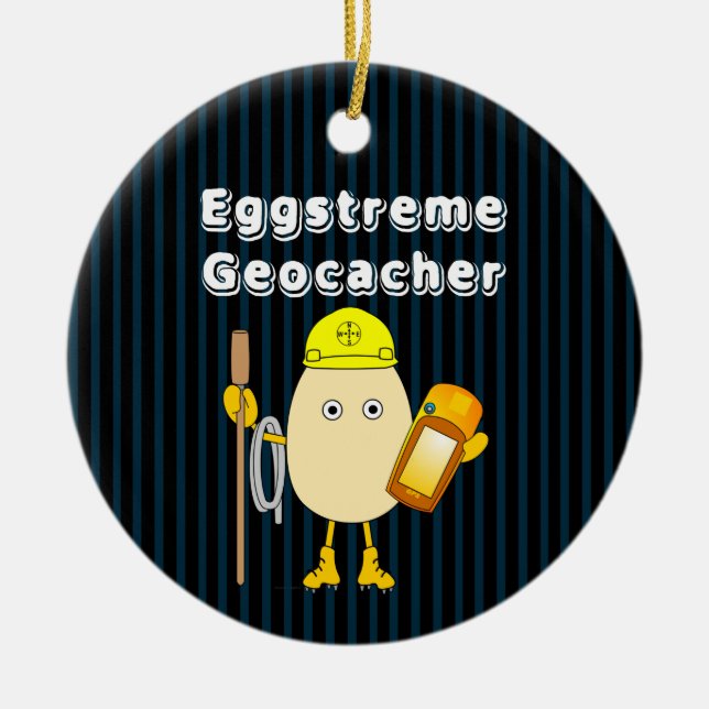 Décoration En Céramique Geocaching Eggstreme (Devant)