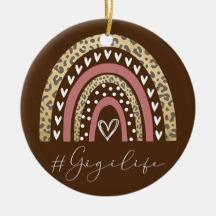 Décoration En Céramique Gigi Life Mamie Cheetah Leopard Femmes Noël