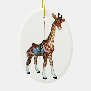 Décoration En Céramique Girafe de carrousel d'écho de gorge