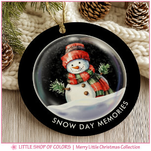Décoration En Céramique Globe de neige personnalisé avec bonhomme de neige