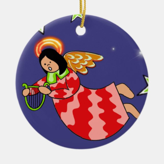 Décoration En Céramique Gloria ! Ange Ornament II (Devant)