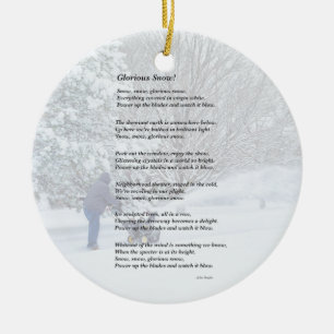 Décoration En Céramique Glorieux Poème saisonnier de neige