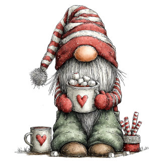 Décoration En Céramique Gnome Ceramic Oval Christmas Ornament