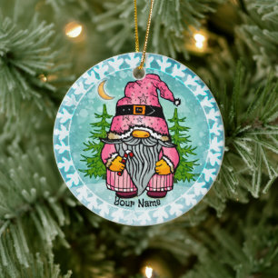 Décoration En Céramique Gnome Père Noël