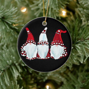 DÉCORATION EN CÉRAMIQUE GNOME VALENTIN 