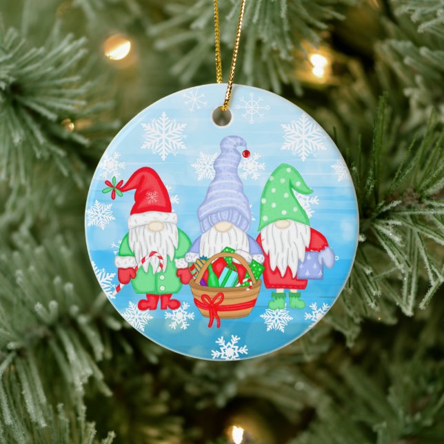 Décoration En Céramique Gnomes de Noël Festif mignonne (Arbre)