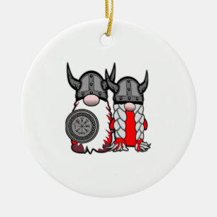 Décoration En Céramique Gnomes nordiques mignons Viking Tomte Couple Scand