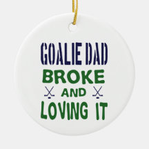 Goalie de hockey papa Broke et l'aimer