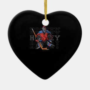 Décoration En Céramique Goalie De Hockey Sur Terrain Avec Slogan - Hockey