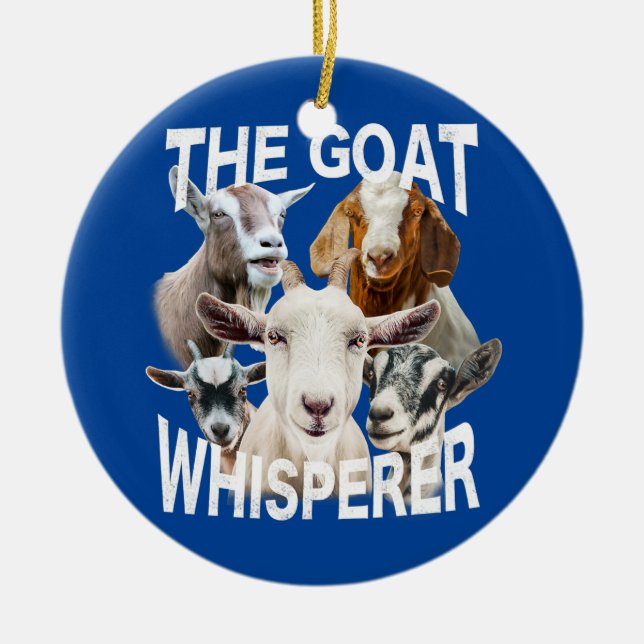 Décoration En Céramique Goat Lover Chèvre Whisperer Chèvres Drôle (Devant)
