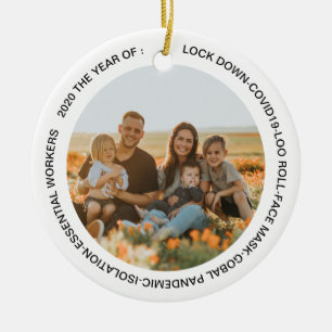 DÉCORATION EN CÉRAMIQUE GOBAL LOCKDOWN 2020 FACE MASK AJOUTER LA PHOTO