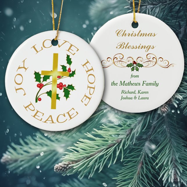 Décoration En Céramique Gold Cross Holly Hope (Créateur téléchargé)