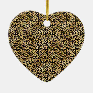 Décoration En Céramique Gold Glam Black Leopard