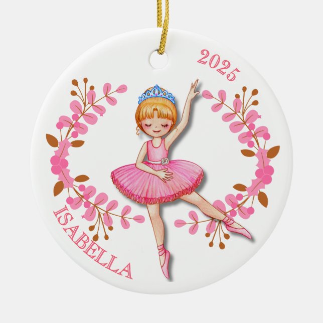 Décoration En Céramique Golden Blonde Ballerina Ornament (Devant)