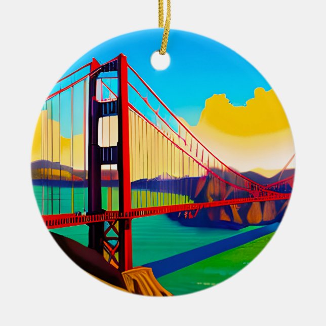 Décoration En Céramique Golden Gate Bridge, San Francisco (Devant)