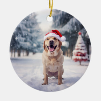Décoration En Céramique Golden Retriever Chien Keepsaké de Noël